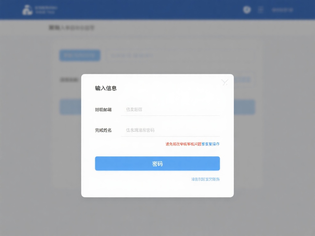 输入基本信息：按照页面提示，填写您的常用邮箱、完整